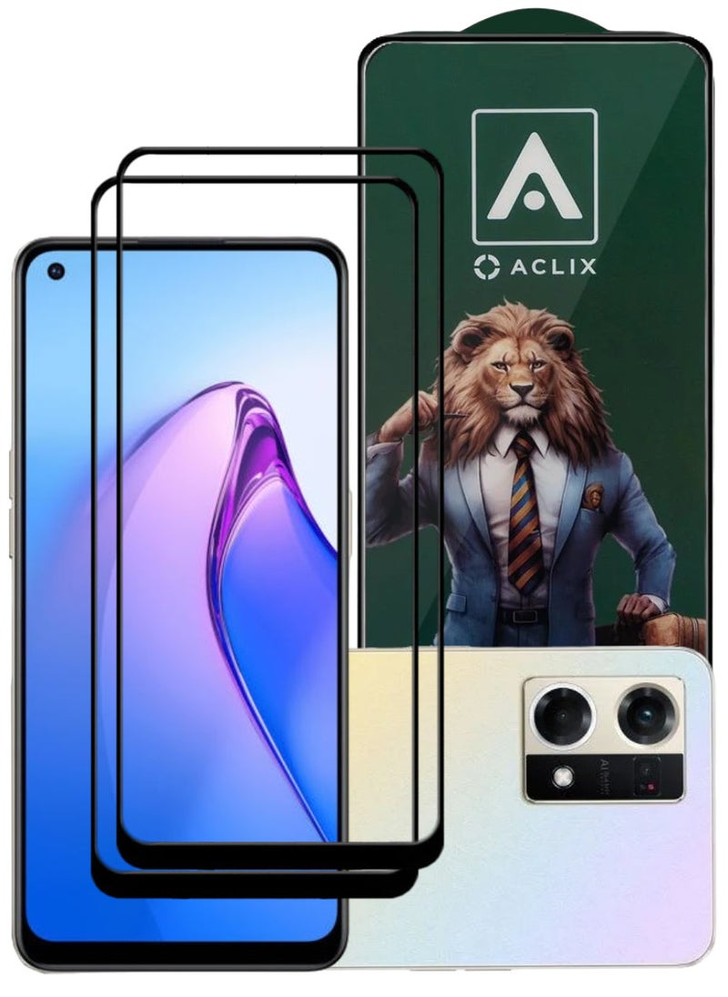 ACLIX 2 Pieces Antistatic ESD Dustproof Premium Quality High Definition Tempered Glass Screen Protector Designed For Oppo Reno8 4G - Image 1