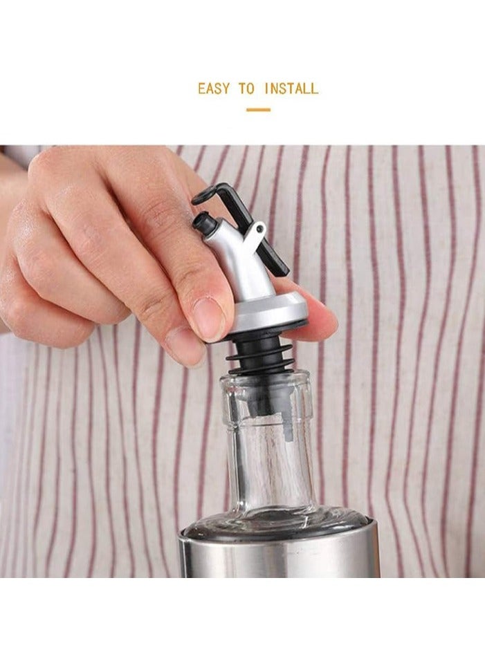 10 PCS Oil Pour Spouts，Olive Oil Vinegar Bottle Stopper Dispenser, Oil Bottle Stopper for Kitchen and Bar，Oil Dispenser Top, Leakproof Bottle Spouts for Oil, Vinegar, Olive Oil  - Image 5