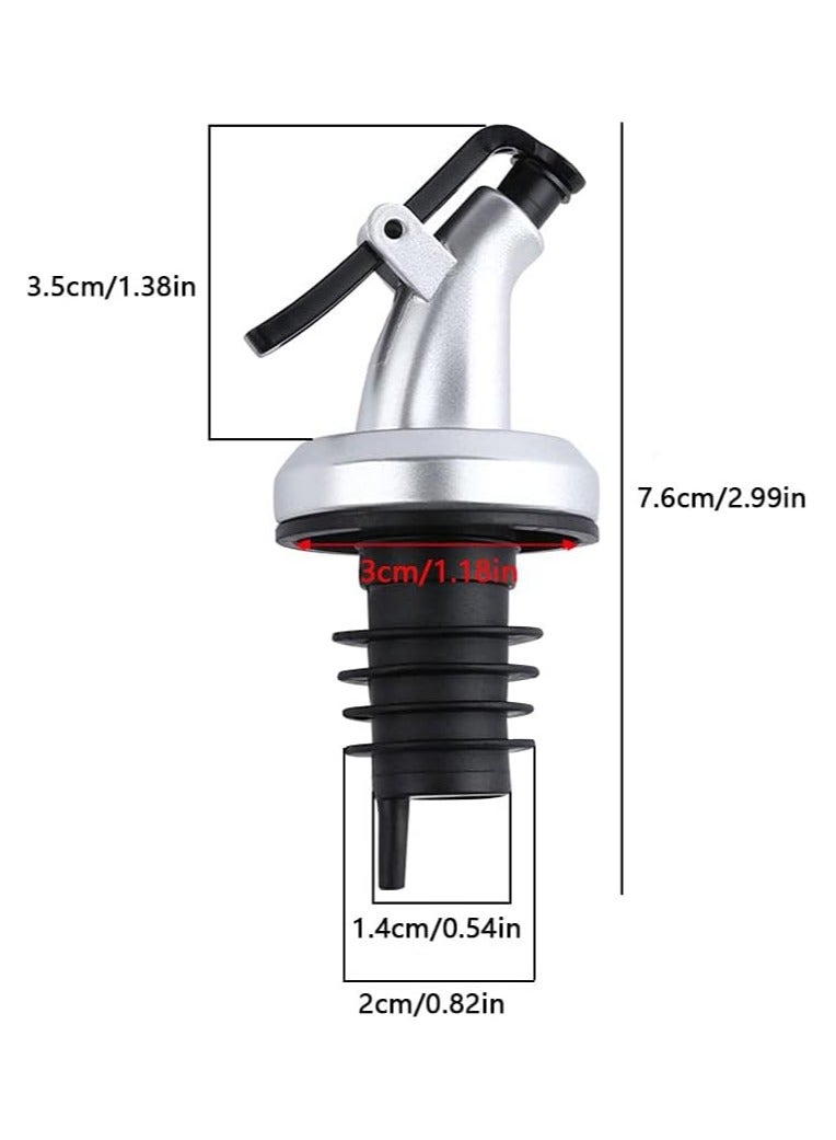 10 PCS Oil Pour Spouts，Olive Oil Vinegar Bottle Stopper Dispenser, Oil Bottle Stopper for Kitchen and Bar，Oil Dispenser Top, Leakproof Bottle Spouts for Oil, Vinegar, Olive Oil  - Image 4