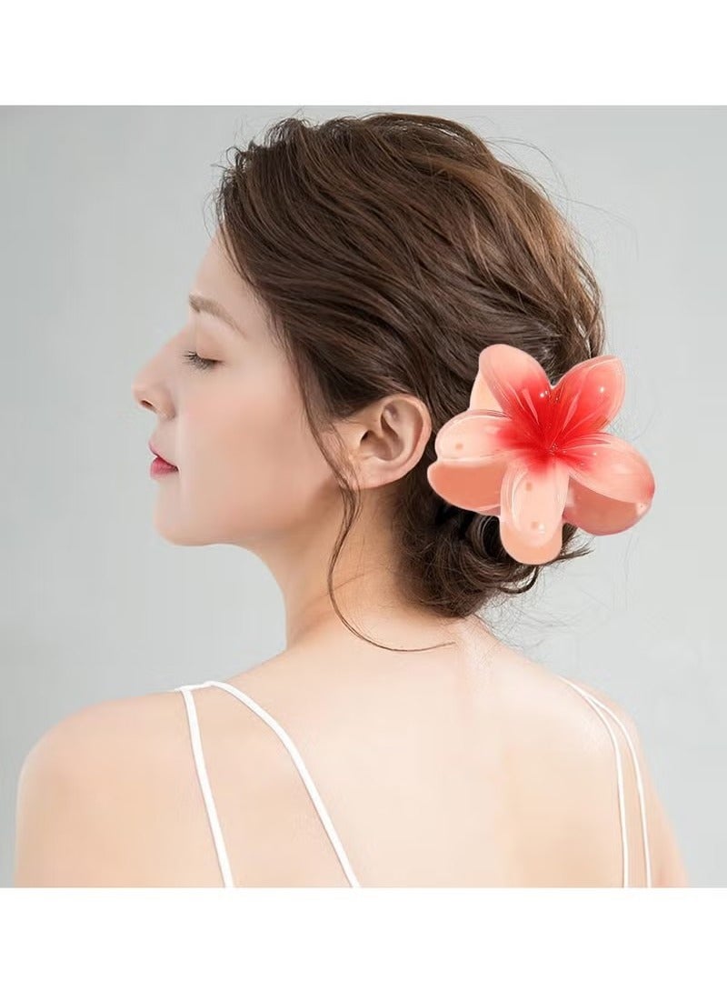 6 Pcs Flower Hair Clip, Nonslip Flower Claw Clips,Strong Hold Hawaiian Claw Clip,Cute Wedding Bridesmaid Catch for Thick Thin Hair - Image 5
