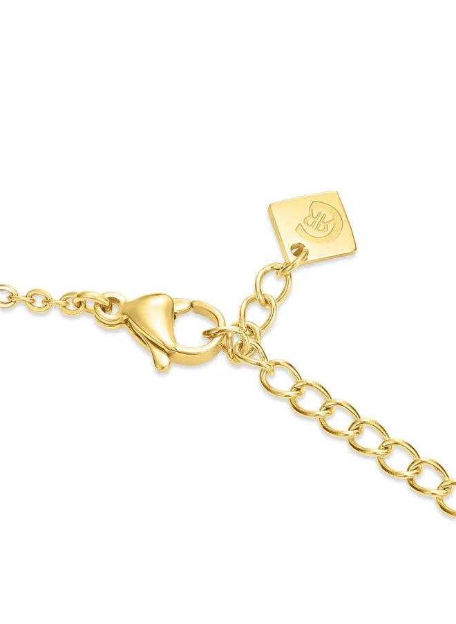 CERRUTI 1881 Gabriella Gold Plated Big Necklace with Crystals