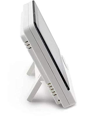 FStyler FStyler HTCClock01 Hygrometer Humidity Meter with Temp and Clock Display Digital Thermometer White  - Image 3
