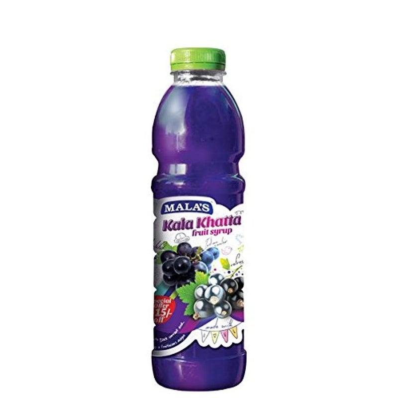 Mala's Kala Khatta Syrup, 750 Bottle | Mixer for Gola, Frozen Ball, Snow cones, Shaved ice, Ice lollies, Fruit Shakes, Falooda, Mocktails, Cocktails, Drinks, Juices, Beverages - Image 3