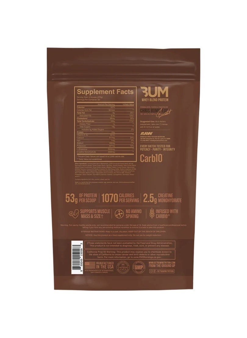 Raw - Cbum Mass Gainer 12Lbs Chocolate