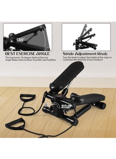 Sharpdo Mini Stepper , Stair Stepping Fitness Exercise Home Workout Equipment for Full Body Workout Black  - Image 5