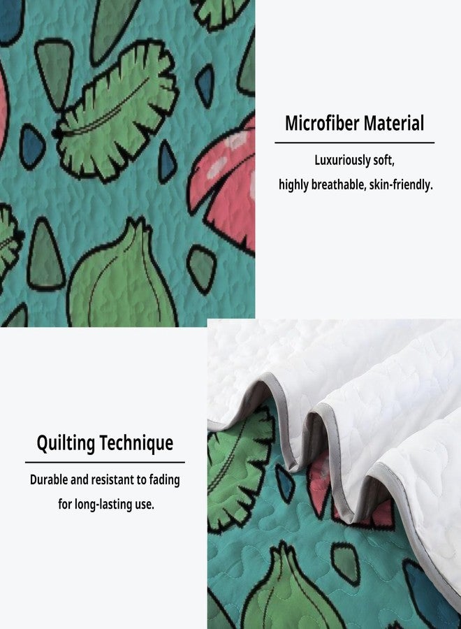 Allenjoy Queen Size Monster Friends Quilt Bedspreads Anime Bed Set Bedding Coverlet Fabric Washable with 2 Pillowcases SC00461-007 - Image 4