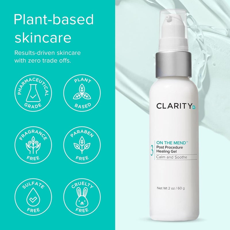 ClarityRx On the Mend Post Procedure Healing Gel - 2 oz. Soothing and Healing Gel for Skin Recovery - Image 5