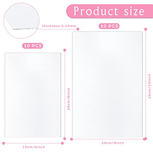 LEIFIDE 20 Pcs Sublimation Photo Blanks Sublimation Aluminum Metal Sign Blank Aluminum DIY Photo Sign Wall Frame Poster for Living Room Bedroom, White(6 x 8 Inch, 8 x 10 Inch) - Image 3