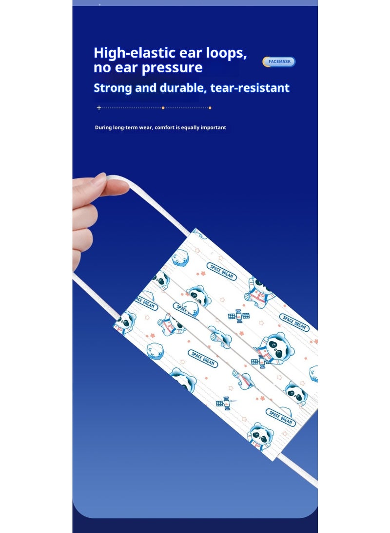 مجموعة أقنعة وجه للأطفال 50 قطعة مغلفة - Image 5