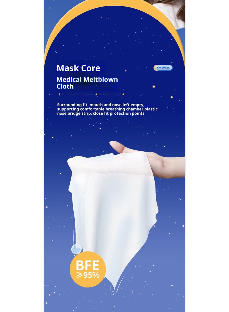 مجموعة أقنعة وجه للأطفال 50 قطعة مغلفة - Image 4