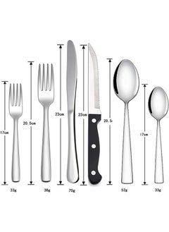 24-Piece Silverware Set for 4, Stainless Steel Flatware Cutlery Set, Kitchen Utensils Set, Tableware Set For Home Kitchen Restaurant Hotel, Includes Knives Forks Spoons, Dishwasher Safe - pzsku/ZEE3197963DD61642390DZ/45/_/1718765727/1f44c8ed-0460-4e1c-bc56-d7319ad592fa