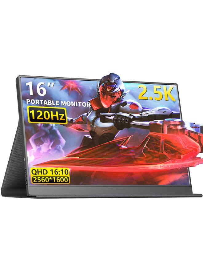 16" 2.5K Gaming 120Hz Portable Monitor – Extend PC, Mobile & PS4 Display with Matte Screen, FreeSync, 100% sRGB, 0.39" Slim & 1.52lb, 1200:1 Contrast, 10Bit 1.07B Color  - Image 1