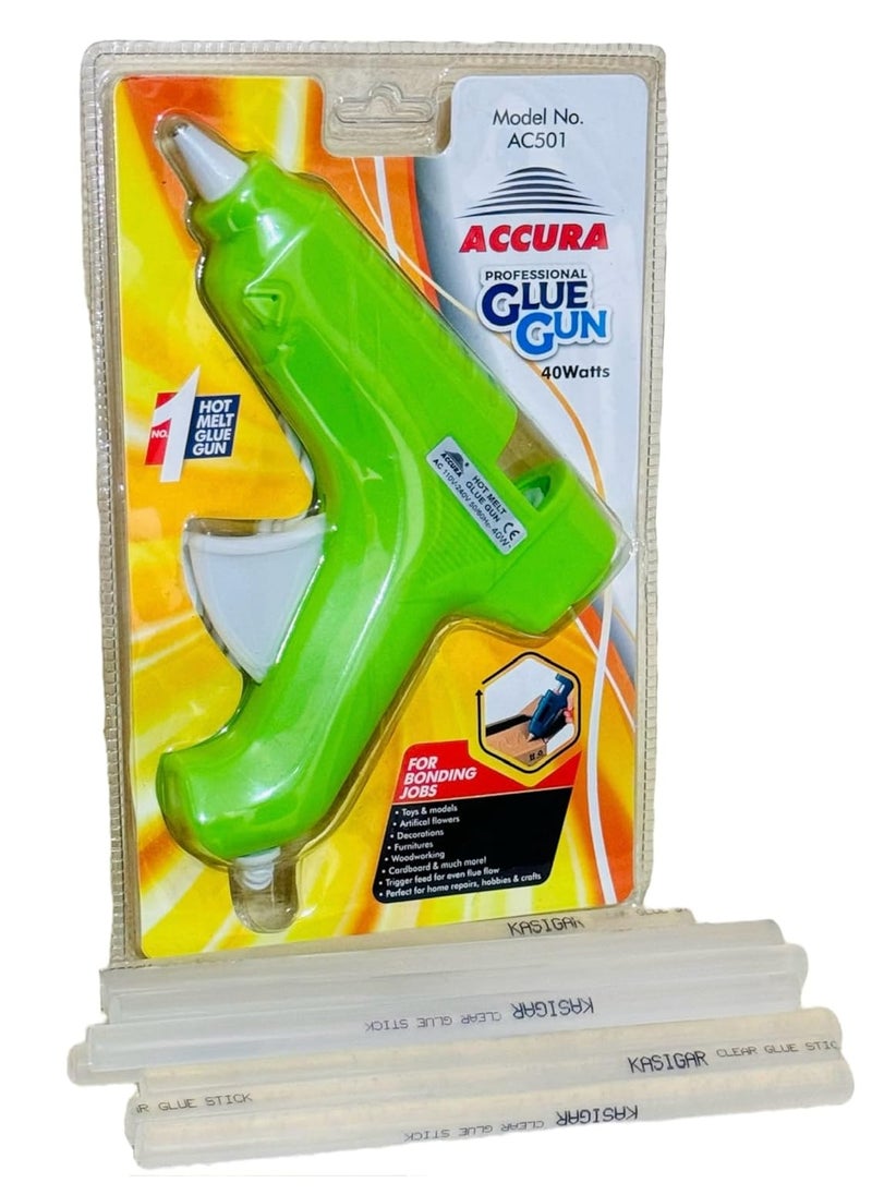 see Shining Edge 40W 7MM Hot Melt Glue Gun with ON Off Switch and LED Indicator with Big 10 Transparent Glue Sticks Free TPLP Item  - Image 3
