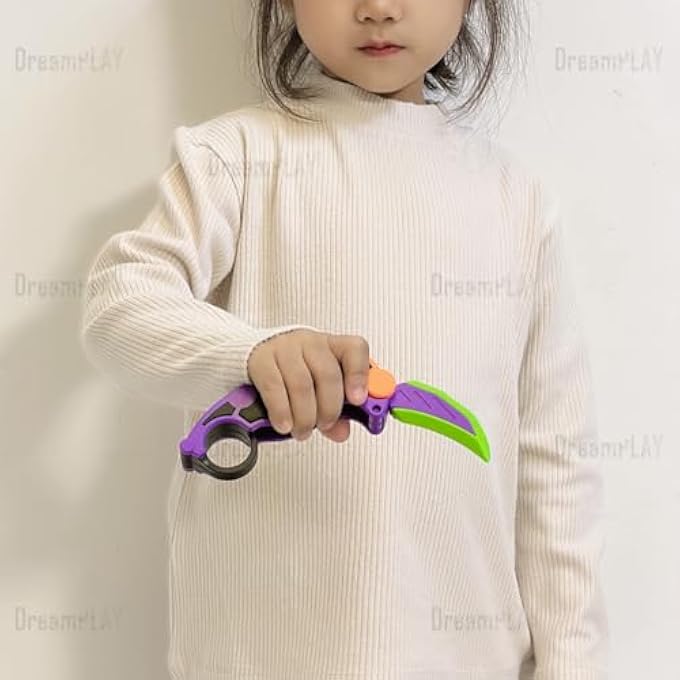 Dreamplay سكين كارامبيت جاذبية فidget، 2 قطعة ألعاب جاذبية مطبوعة بتقنية 3D سكين مزيف مثالي لتخفيف القلق والتوتر والتوحد وADD - Image 5