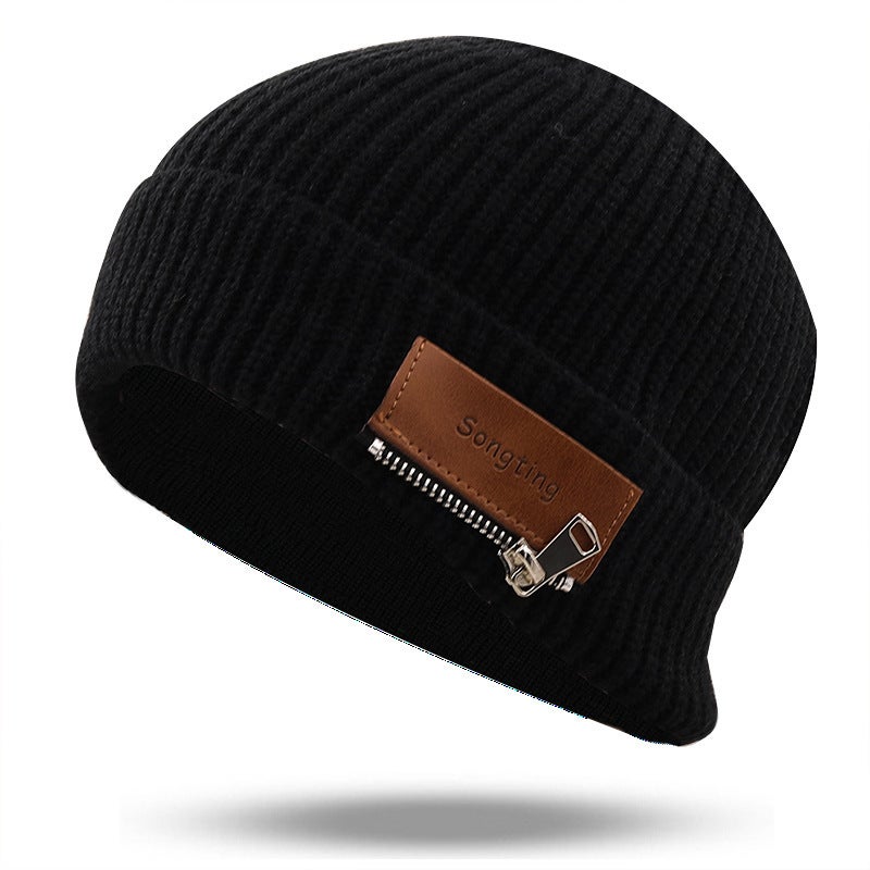 Winter Beanie Men Warm Fleece Lined Outdoor Ski Knitted Hat - Image 4