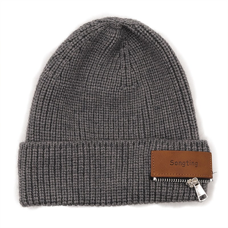 Winter Beanie Men Warm Fleece Lined Outdoor Ski Knitted Hat - Image 1