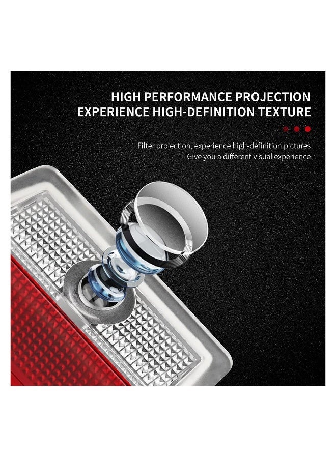 MUNTAQI 2PCS Car Door LED Logo Light Replacement for Benz, 3D Ghost Shadow Puddle Lights Never Fade 3D LED Car Light for A B C E M G GL GLA GLC GLE GLS Class 4dr W205 W213 W176 W166 (A/C/E/GLA/GLC/GLE/GLS) - Image 2