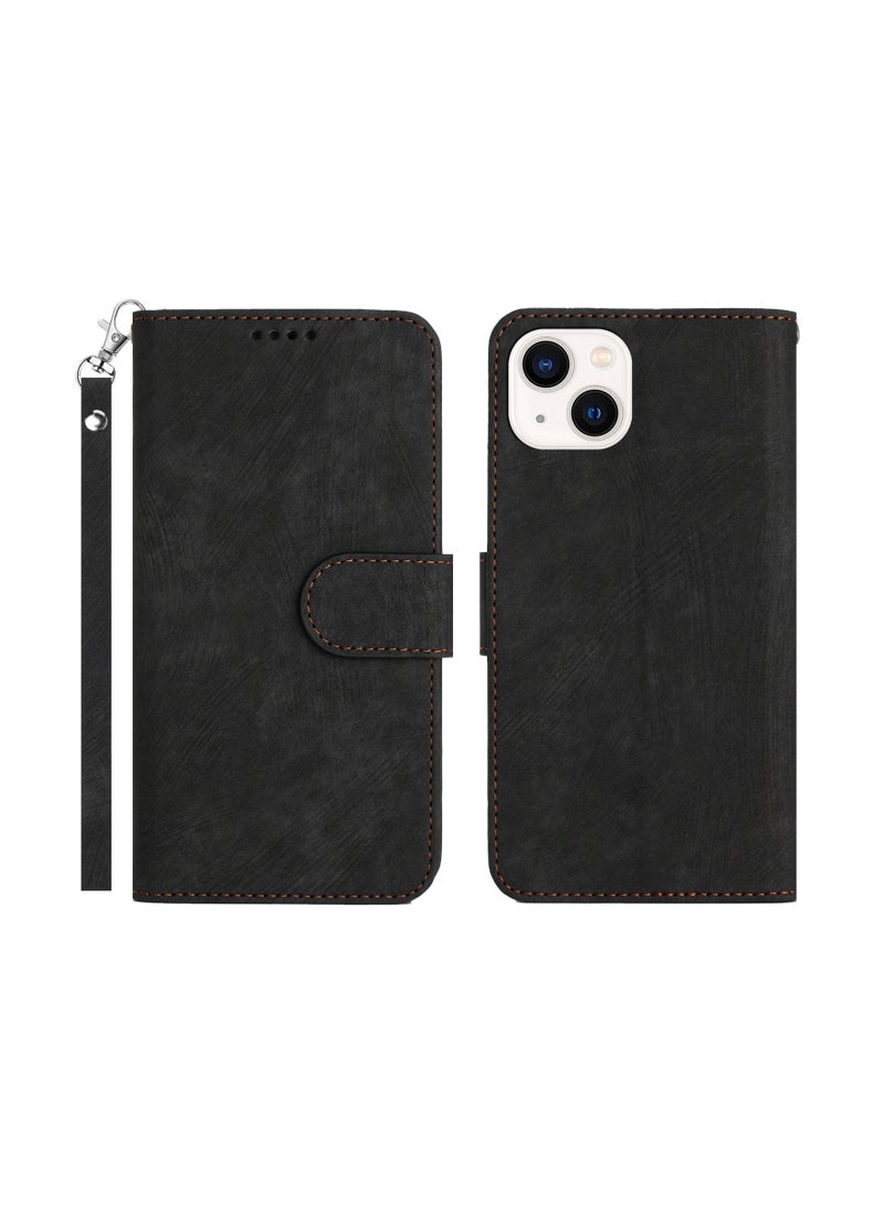 Suteni Flip Cover Leather Protective Hidden Card Slots Phone Case for iPhone - Image 1