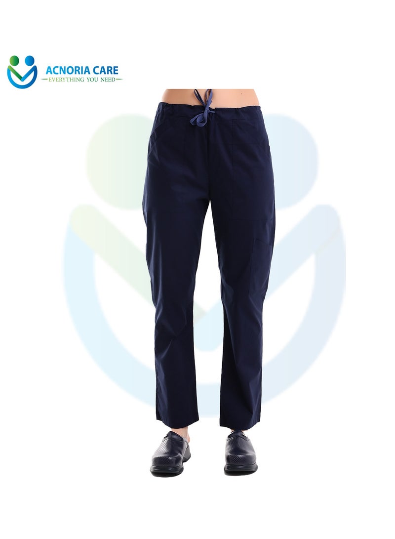 ACNORIA CARE Women's Printed Medical Scrubs Consisting Of Two Pieces Blouse And Pants 65% Polyester, 35% Cotton Blue Color - Size S - From Acnoria Care  - Image 3