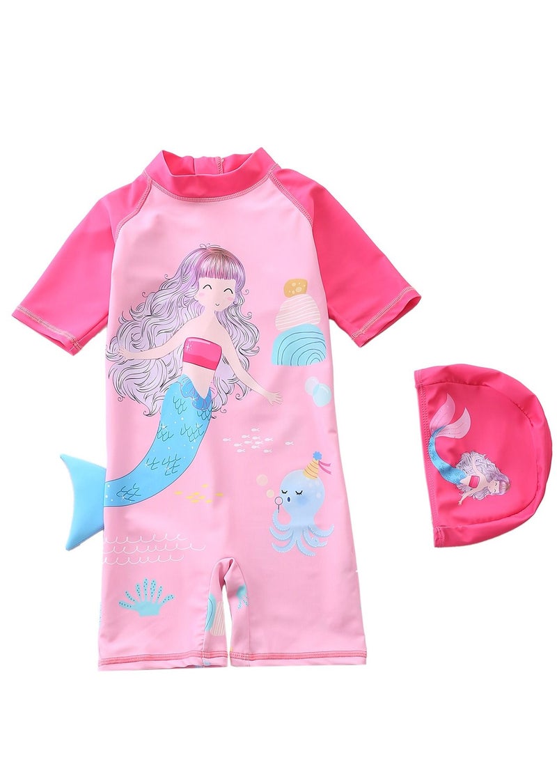 Y&D 2 piece children's swimsuit girl baby one piece surfing suit baby swimming pool girl swimsuit 110-120 cm  - Image 1