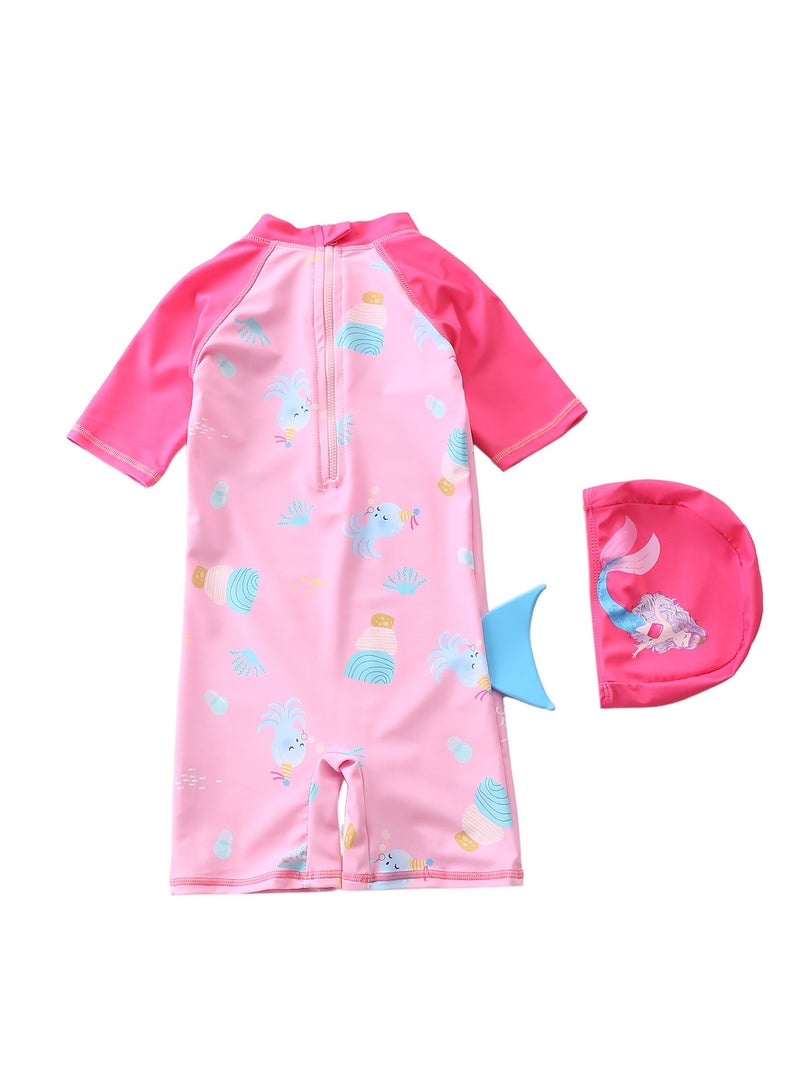 Y&D 2 piece children's swimsuit girl baby one piece surfing suit baby swimming pool girl swimsuit 110-120 cm  - Image 2