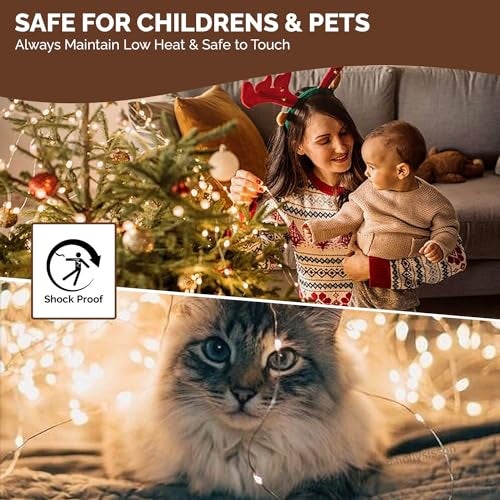 Tukzer 10 Meter Copper LED Fairy String Lights with USB, High Brightness, Low Power Consumption, Indoor Outdoor Decoration, Christmas Decor, LED Strip Light for Party Light, Warm White (Pack of 2) - Image 5