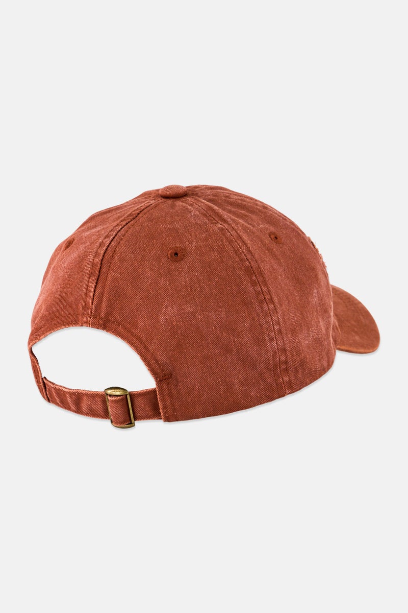 Men Embroidered Adjustable Cap, Rust