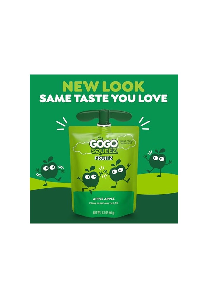 GoGo squeeZ Applesauce and Fruit Puree Variety Pack Apple Peach  Gimme Five 32 oz Pack of 20 Unsweetened Fruit Snacks for Kids Gluten Free Nut Free BPA Free Pouches Packaging May Vary - Image 5
