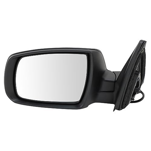 TRQ Driver Side Power Mirror Textured Black Manual Fold Compatible with 2011-2013 Kia Sorento KI1320173 - Image 1