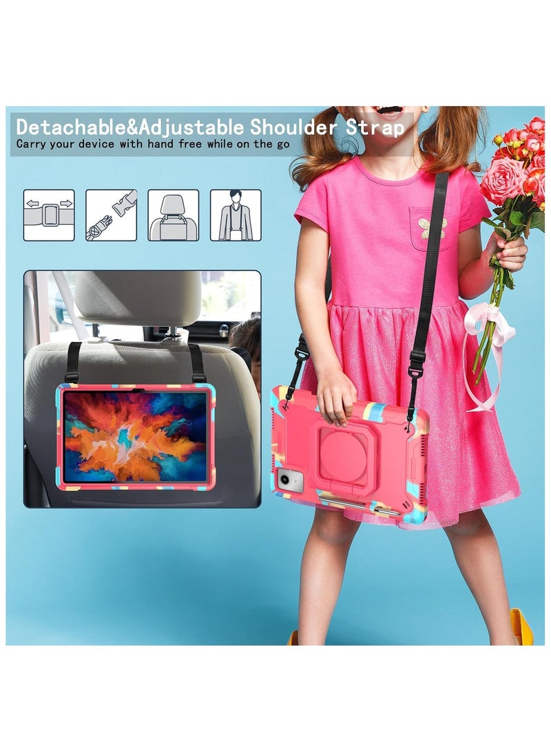 general Kids Case Compatible with Lenovo Tab M11 11 inch Tablet (TB-330FU / TB-331FC), Shoulder Strap Hand Strap Rotatable Stand Kids Shockproof Cover for Tab M11 - Image 5