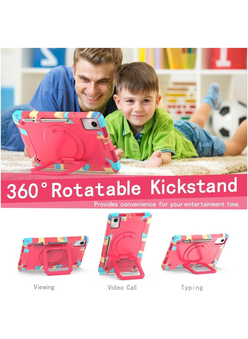 general Kids Case Compatible with Lenovo Tab M11 11 inch Tablet (TB-330FU / TB-331FC), Shoulder Strap Hand Strap Rotatable Stand Kids Shockproof Cover for Tab M11 - Image 4