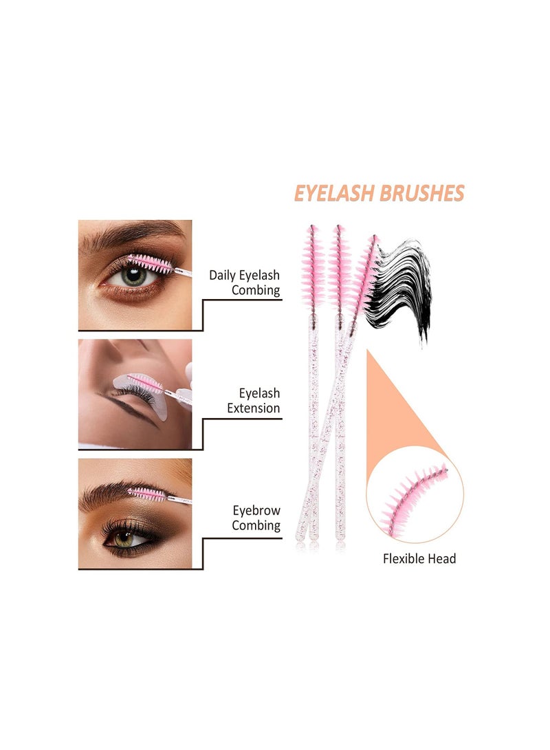 Eyelash Extension Supplies Kit Eyelash Fan Dryer Tweezers Glue Rings Mascara Wands Eyelash Micro Brushes Applicators Eye Pads Patches Tapes - Image 4