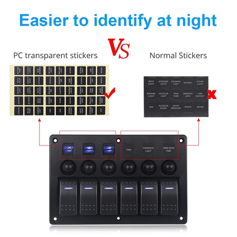 Wivplex 6 Gang Rocker Switch Panel for Vehicles - Image 5