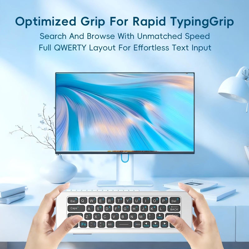 iPazzPort Bluetooth Air Mouse Remote Keyboard, 2.4G Wireless Keyboard Combo Plug & Play Handheld Remote Control for Android TV Box, PC, HTPC, Smart TV, Projector - Image 2