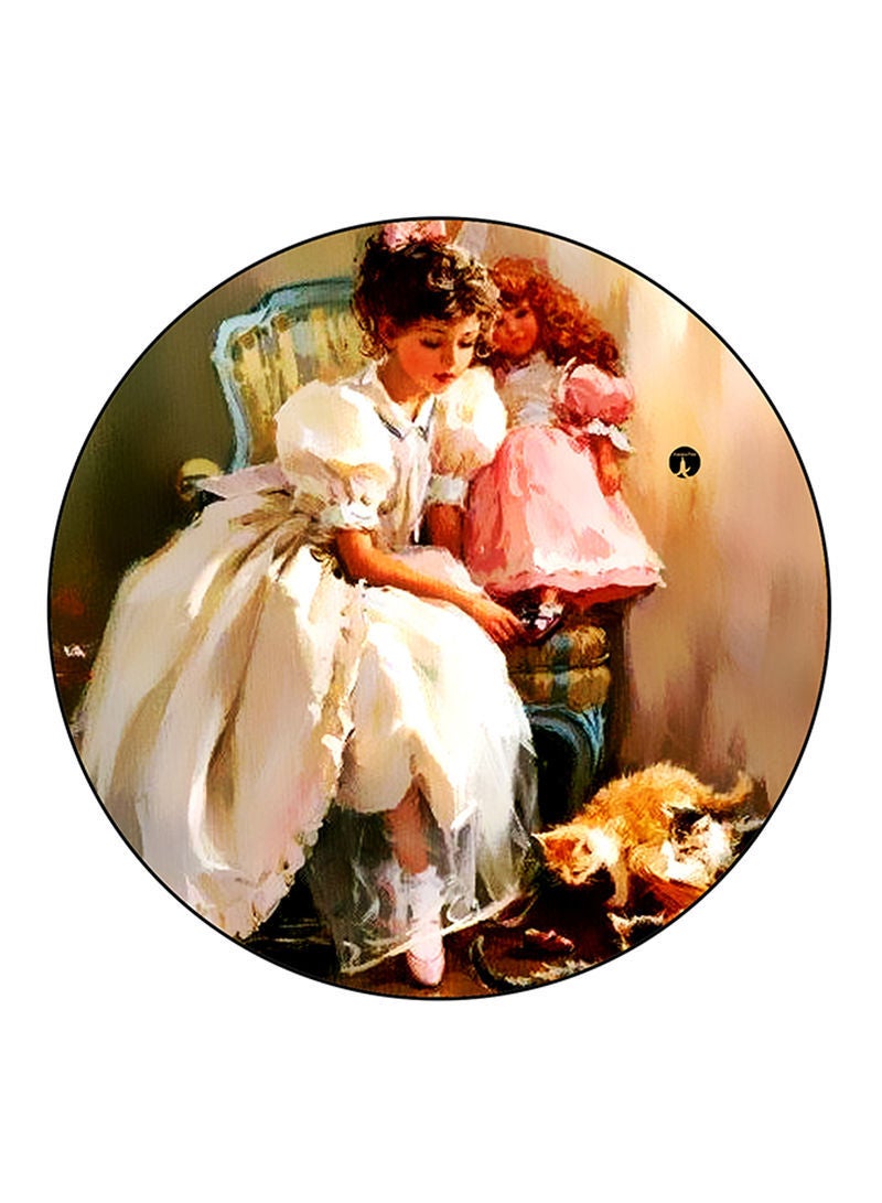 Vintage Art Printed Mouse Pad  Multicolour