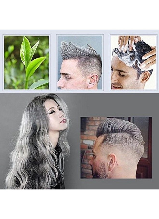 BeeShine - Hair Coloring Wax Disposable Instant Matte Hairstyle Mud Cream Hair Pomades For Kids Men Women To Cosplay Nightclub Masquerade Transformation (Ash Grey) - Image 1