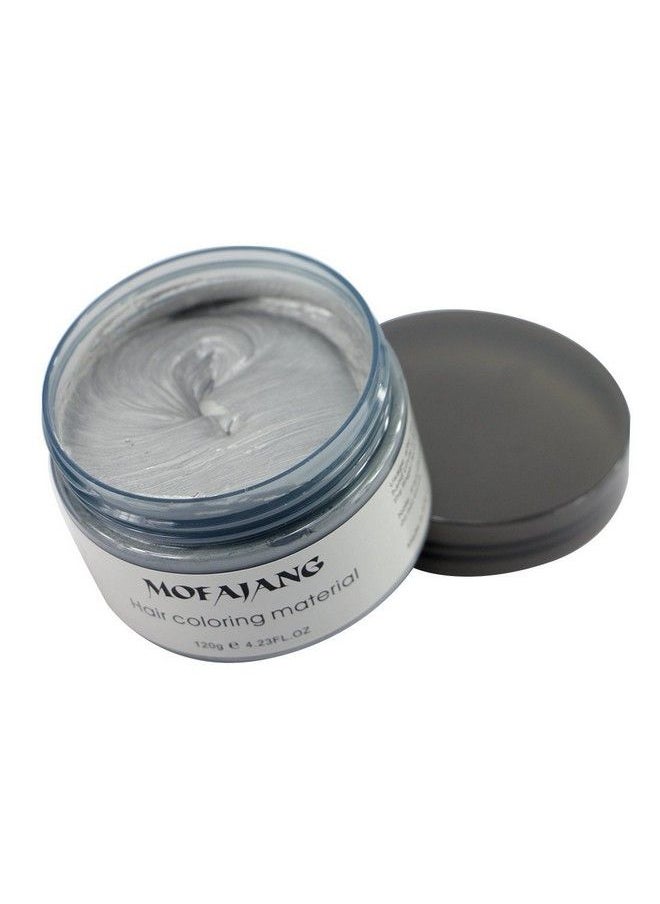 BeeShine - Hair Coloring Wax Disposable Instant Matte Hairstyle Mud Cream Hair Pomades For Kids Men Women To Cosplay Nightclub Masquerade Transformation (Ash Grey) - Image 1