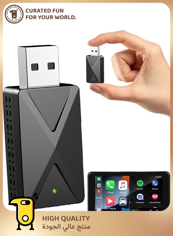 2 in 1 Wireless Carplay Auto Adapter 2025 Upgrade, Mini Box with Bluetooth 5.0 and WiFi for Wired CarPlay/Auto Cars, Mini Size, Stable Control & No Delay - Image 1