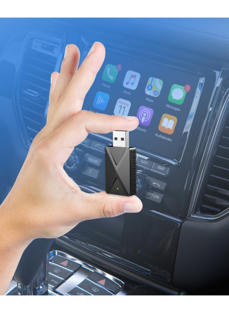 COCO KSA 2 in 1 Wireless Carplay Auto Adapter 2025 Upgrade, Mini Box with Bluetooth 5.0 and WiFi for Wired CarPlay/Auto Cars, Mini Size, Stable Control & No Delay - Image 1