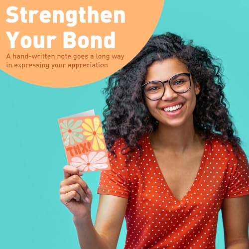 Sweetzer & Orange S&O Thank You Cards with Envelopes - Blank Greeting sheets for Handwritten Messages - Set of 24 Thank You Notes and Envelopes - Assorted Decor Cards with Stylish Color covers to Mix & Match - Image 2