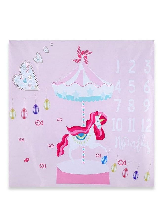 BabyMoon Designer Growth Baby Photography Propsphoto Blanket Photoshoot Bedsheet Best Baby Shower Gift (Horse40 X 40 Inch)  - Image 4