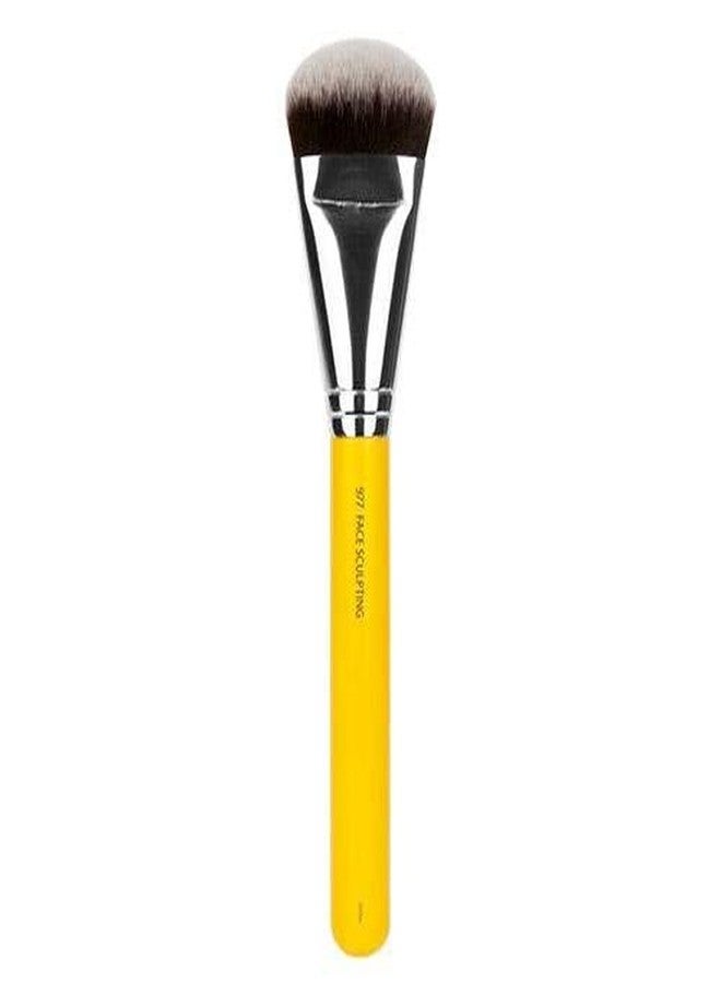 Bdellium Tools Professional Makeup Brush - Studio Series 977 Face Sculpting - With Soft Synthetic Fibers, For Contouring the Face (Yellow, 1pc) - Image 5