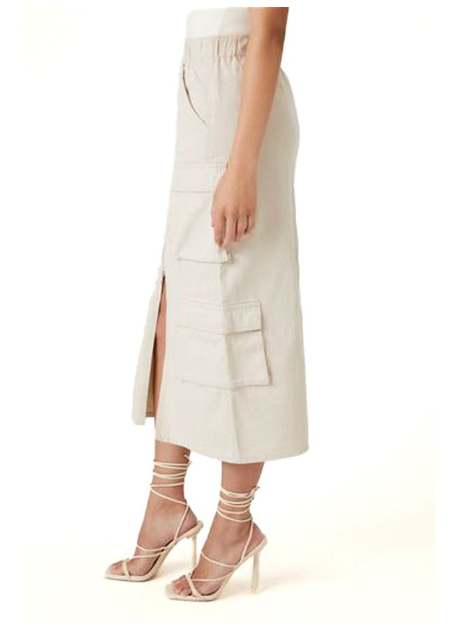 FOREVER 21 Twill Cargo Maxi Skirt - Image 3