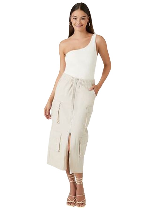 FOREVER 21 Twill Cargo Maxi Skirt - Image 1