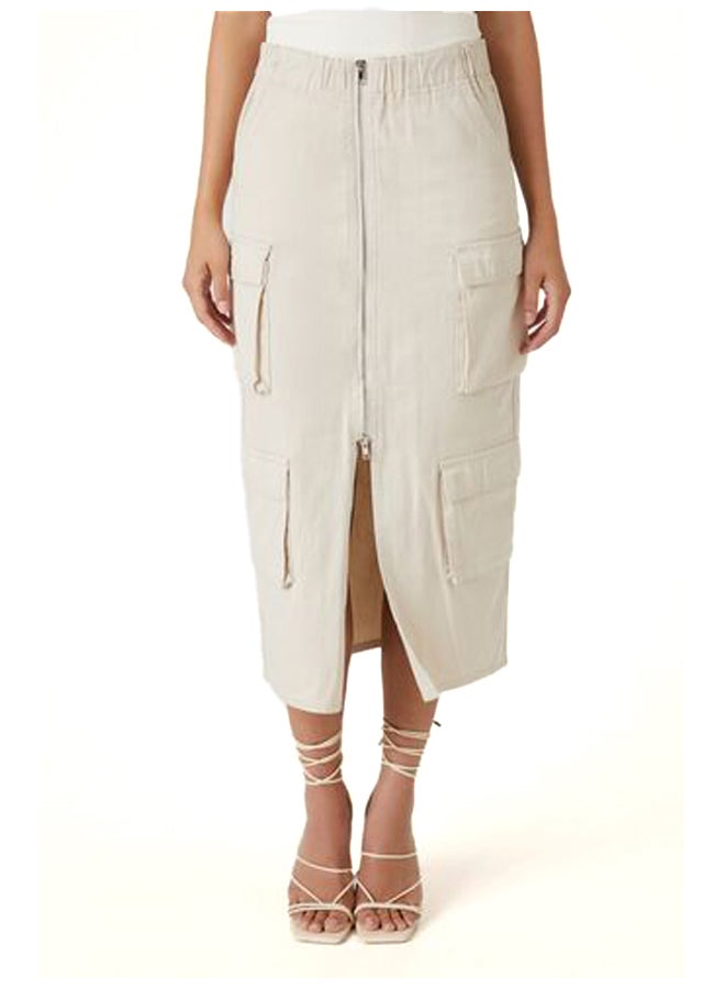 FOREVER 21 Twill Cargo Maxi Skirt - Image 2