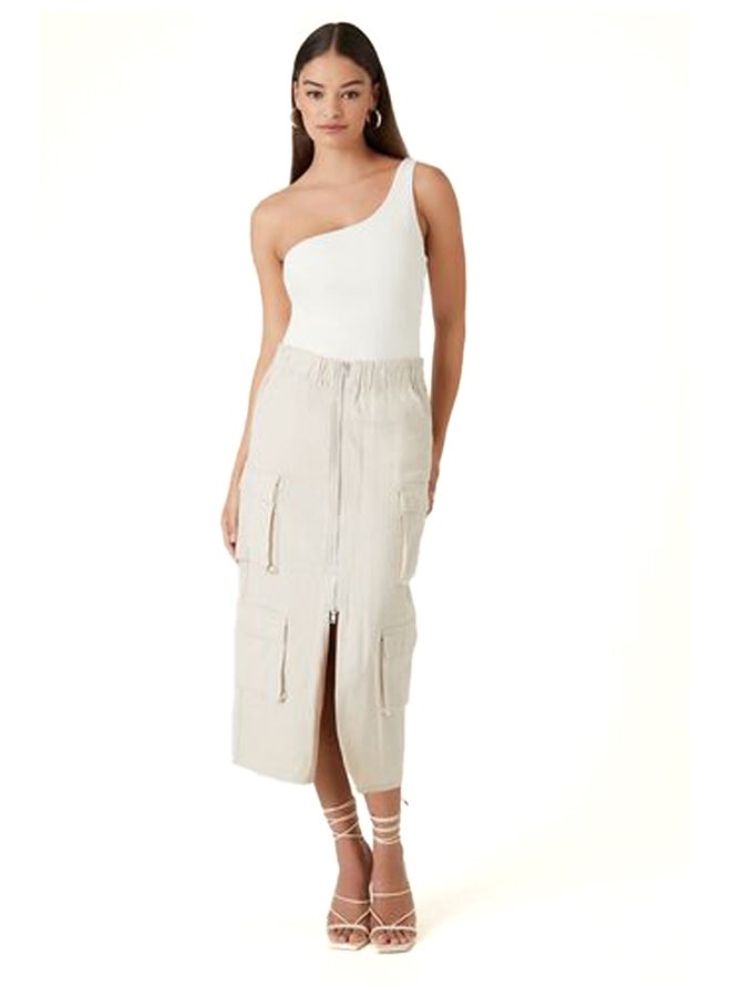 FOREVER 21 Twill Cargo Maxi Skirt - Image 5