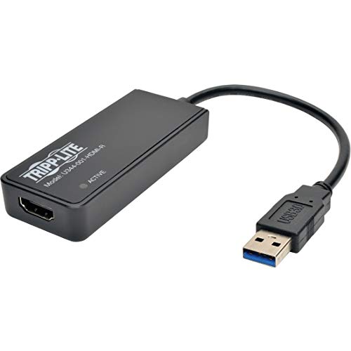 Tripp Lite محول بطاقة الرسوميات الخارجية ثنائي الشاشة USB 3.0 SuperSpeed إلى HDMI من Tripp Lite 512 ميجابايت SDRAM - 2048x1152، 1080p (U344-001-HDMI-R) - Image 1