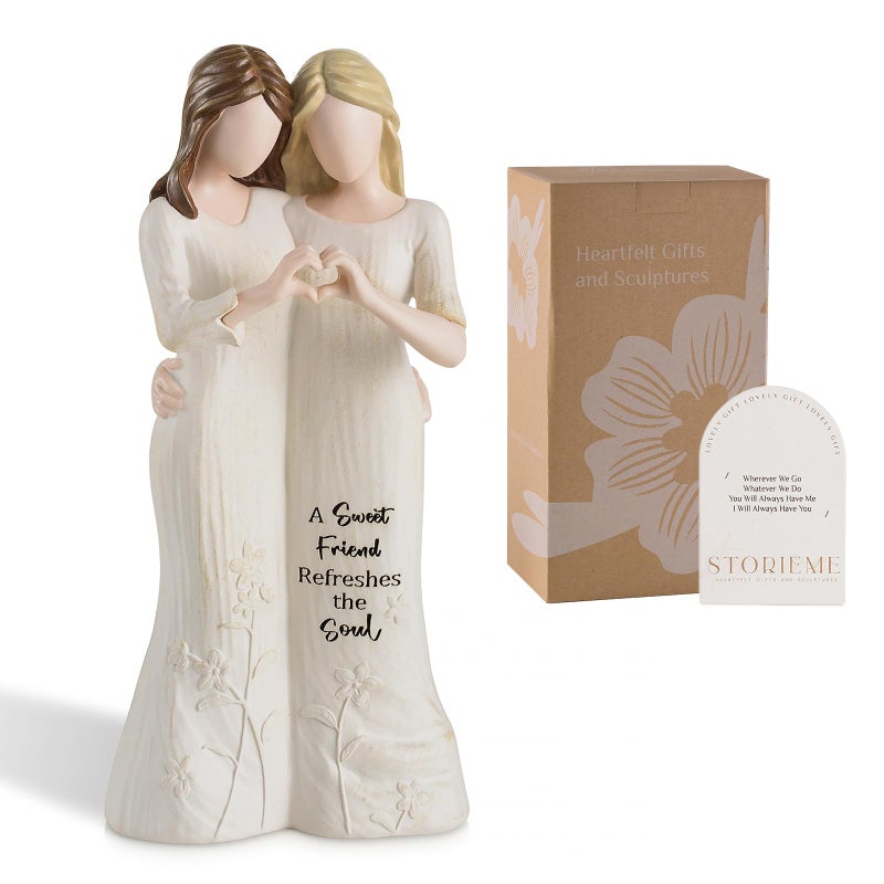 Storieme Best Friend Figurines - Friendship Bestie Gifts for Women - Christmas Birthday Gifts for Sisters from Sister - Image 1