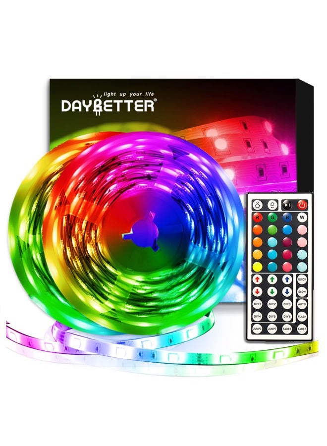DAYBETTER Led Strip Lights 32.8ft Kit with Remote and Power Supply Color Changing - Image 1