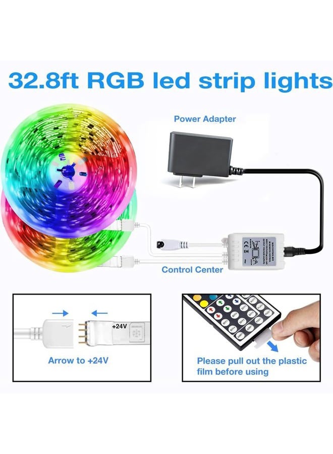 DAYBETTER Led Strip Lights 32.8ft Kit with Remote and Power Supply Color Changing - Image 3